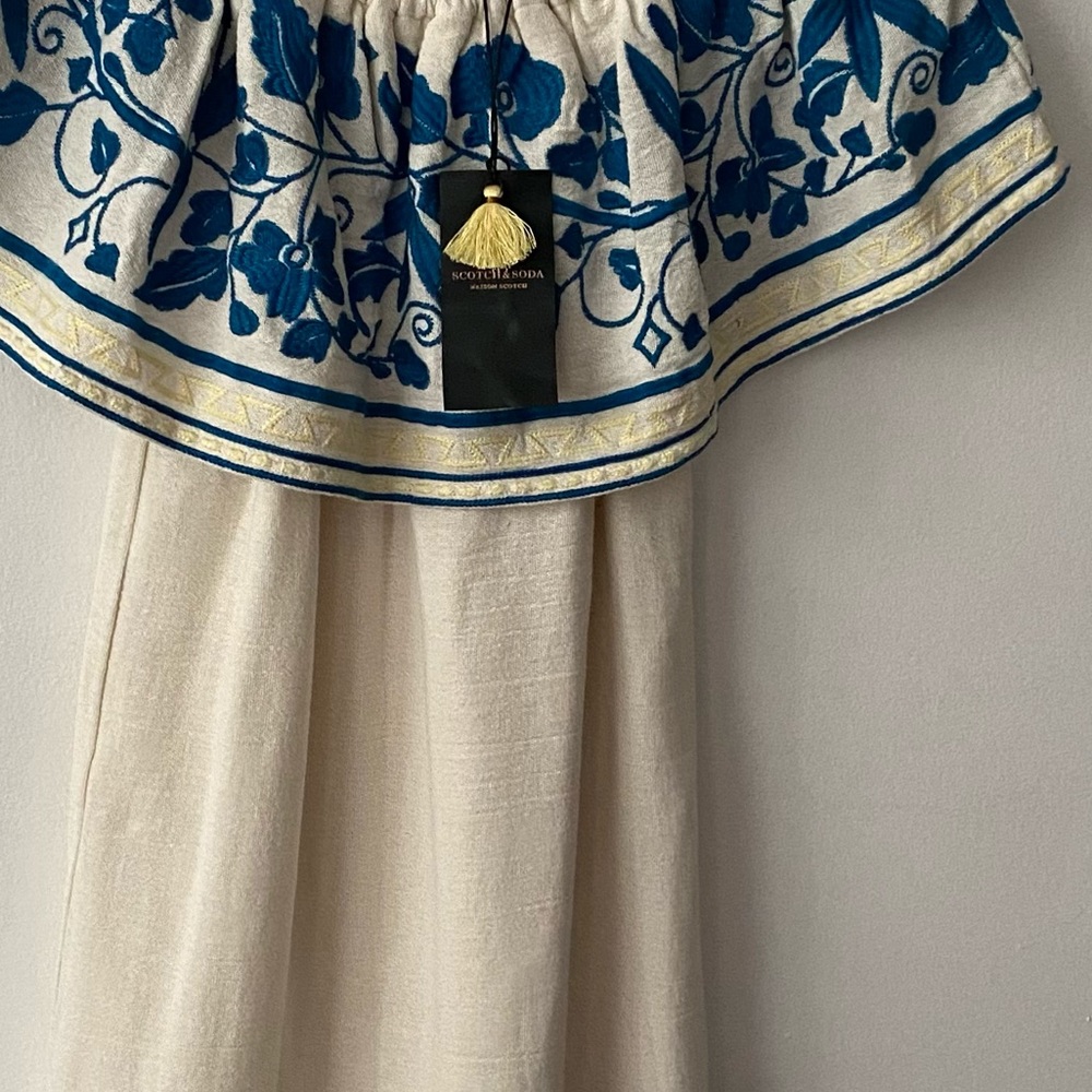Maison Scotch Embroidered Off the Shoulder Dress - Picture 10 of 14